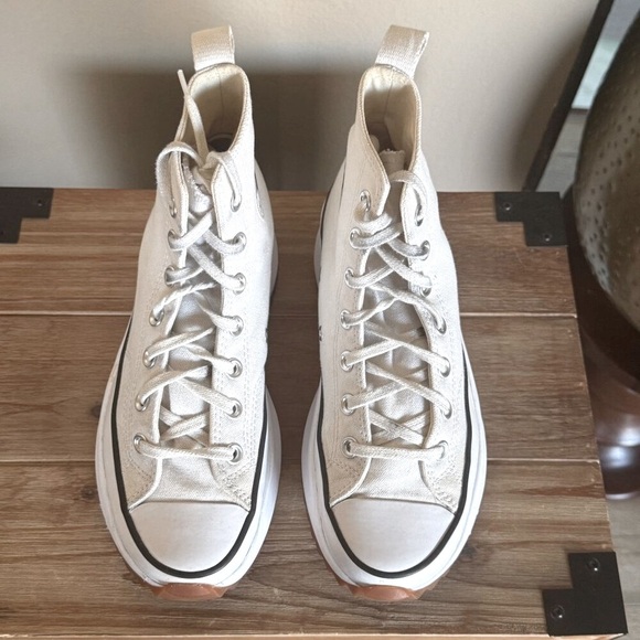 Converse Run Star Hike Hi Top Platform Sneaker - White / Black / Gum  Size 7.5 - Picture 4 of 16